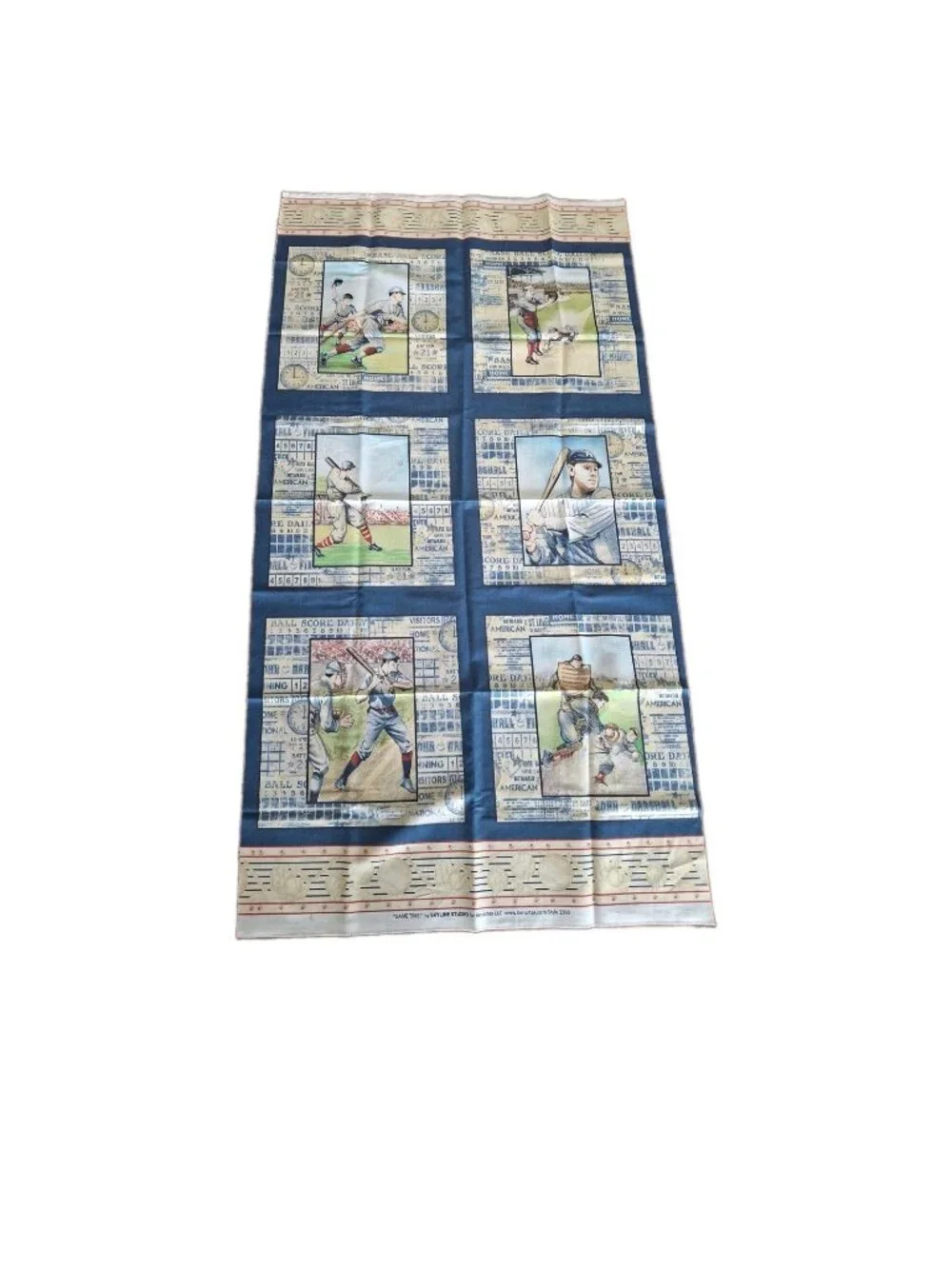 Game Time Baseball Fabric Skyline Studio Benartex #2300 -22